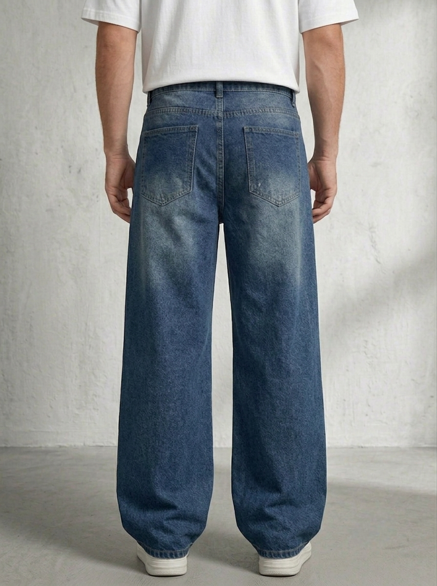 Navy Blue Wash Denim